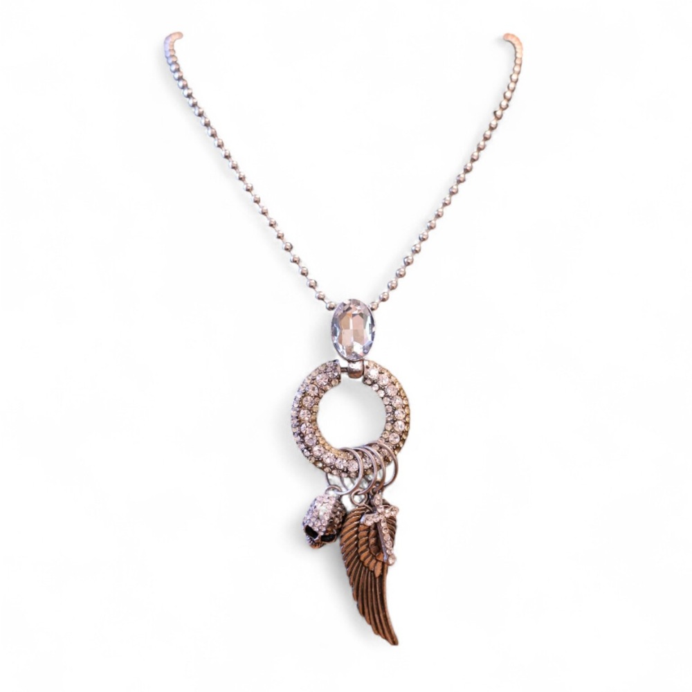 Elegant Silver Wing Pendant Necklace